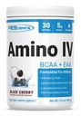 PEScience Amino IV BCAA & EAA Powder, Essential Amino Acids, Taurine, Electrolytes for Hydration and Muscle Recovery, Sugar Free for Men & Women, Post Workout - Black Cherry, 30 Servings