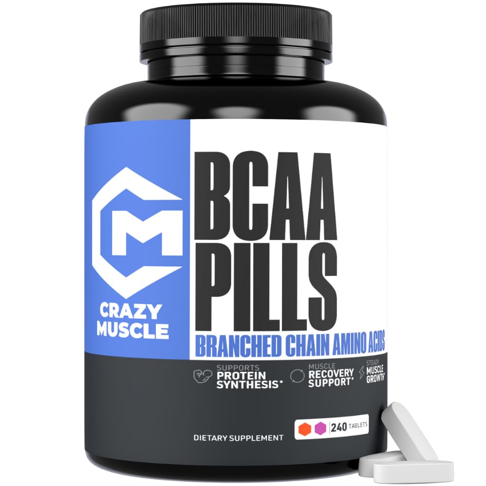 Çılgın Kas 3000 mg BCAA Pills (80 Gün Supply) ile En İyi 2:1 Branşlı Zincirin Analizi ve Büyüme, Pill Için 1000 mg BCAAs ( BCAA Capsules) 240 Tabletler