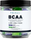Primal BCAA Variety Pack, Blue Raspberry + Great Ape Green Apple Flavored (20 Stickpacks) - 7G BCAA ανά υπηρεσία, Διακλαδισμένη αλυσίδα Αμινοξέα