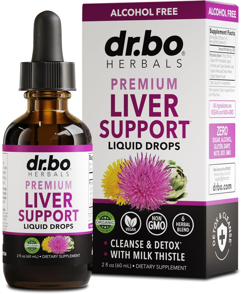 Liver Cleanse Detox & Tamir Organik - Doğal Liver Support Supplement Liquid Drops, Milk Thistle Dandelion, Chanca Piedra Extract, Artichoke - Gallbladder Health Formula Supplements Liquid Drops 2oz