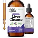 Wild & Organic Liver Cleanse Tincture - Liver Detox Formula ile Süt Butle, Dandelion Root, Chanca Piedra Stone Breaker Ekstraksiyon - Herbal Supplement - Vegan, Sugar & Alkol Ücretsiz Sıvı Durağı - 2 oz