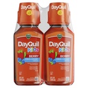 Vicks Kids DayQuil Berry Cold & Cough Medicine Co-Pack, Daytime Relief of multiple Belirtiler, Great-Tasting Berry Flavor, Free of Alkol & Acetaminophen, For Ages 6+, 2x8oz