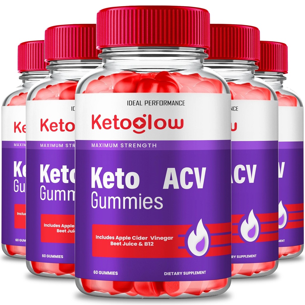 Keto Glow ACV Gummies, Keto Glow Gummies ACV Supplement - Maximum Strength, KetoGlow Keto+ ACV Gummys, All Natural Support Formula Gummy, KetoGlow Keto+ACV Advanced Formula Gummy Reviews (5 Pack)