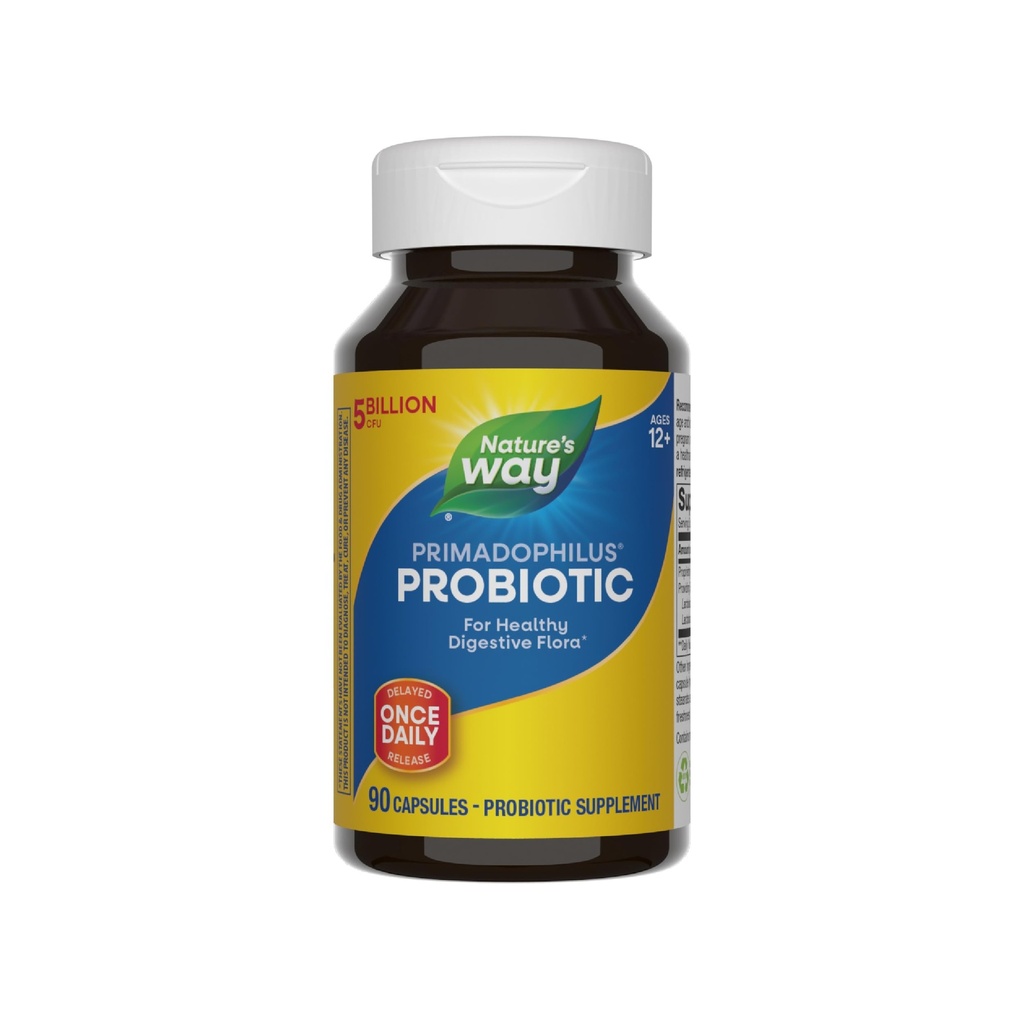 Nature's Way Primadofilius Probiyotik, Sağlıklı Digestive Flora*, 5 Milyar CFU per Service, Keep Refrigerated, 90 Capsules (Packating May Vary)