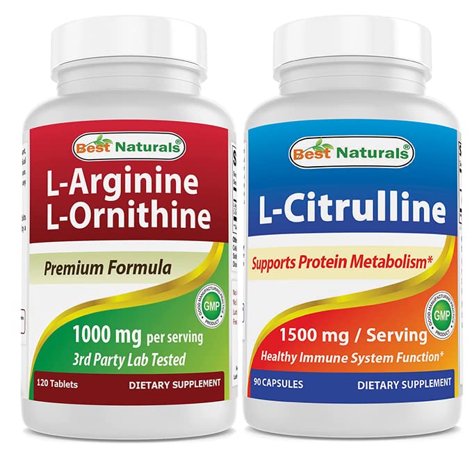 En İyi Doğallar L-Arginine L-Ornithine - 1000 mg & L-Citrulline 1500 mg