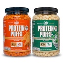 Twin Peaks Low Carb, Keto Friendly protein Puffs Combo Pack, 1 Jug Sour Cream Flavor Puffs + 1 Jug Nacho Cheese Flavor Puffs