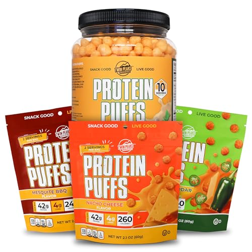 Twin Peaks Low Carb, Keto Friendly protein Puffs, Par Parmesan (300g, 21g protein, 2g Carbs) + Twin Peaks Materialss Low Carb, Keto Friendly protein Puffs, (Variety Pack, 2.1 Ounce), 2 hizmet,
