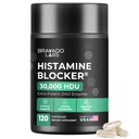 Bravado Labs DAO Supplements Histamine Blocker - Ekstra Kuvvet 30.000 HDU DAO Enzyme + Diamine Oxidase & Vitamin C for Daily Histamine Metabolism & Immune Support - 120ct