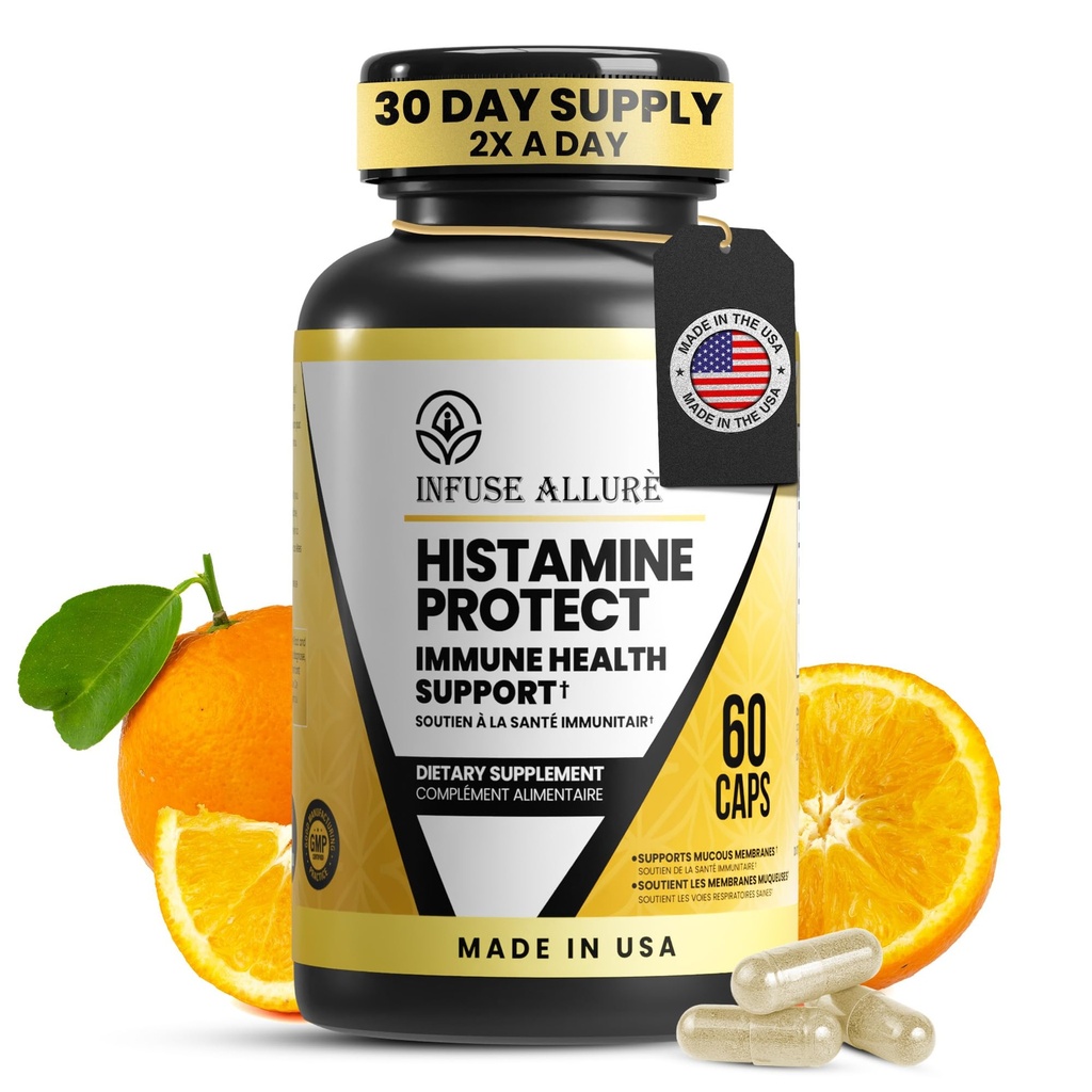 Premium Histamine Block Supplement - Advanced Diamine Oxidase DAO Enzyme for Food-Derived Histamine intolerance - Made in USA 60 Capsulesance