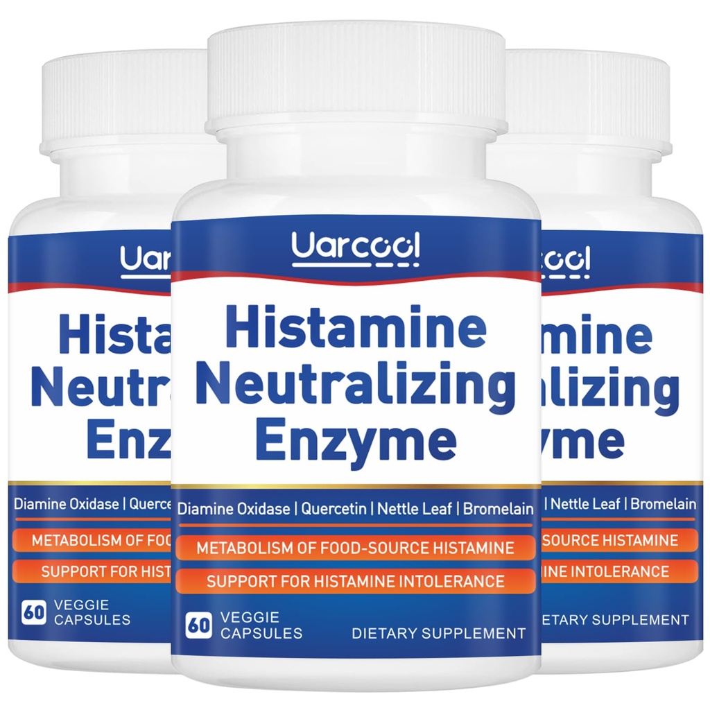 DAO Enzyme Supplement Histamine Diamine Oxidase Supplement for Smooth Digestion - Made in USA - 60 Softgels (3 Bottles)