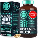 Histamine Block 10:1 Flavonoids Supplements - Quercetin, Sting Nettle, Atermesia Natural Source Flavonoids - Mevsimsel Alerji Dengesi, Histamine Blocker - 60 Homeopathic Antioksit D-Hist Caps
