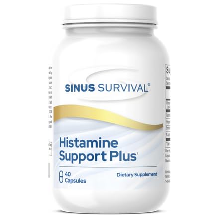 Histamine Support Plus Natural Histamine Blocker & Alerji Relief Supplement Supports Sinus Health, Immune Balance & Non-Drowsy Histamine Yönetmeliği - 40 Count