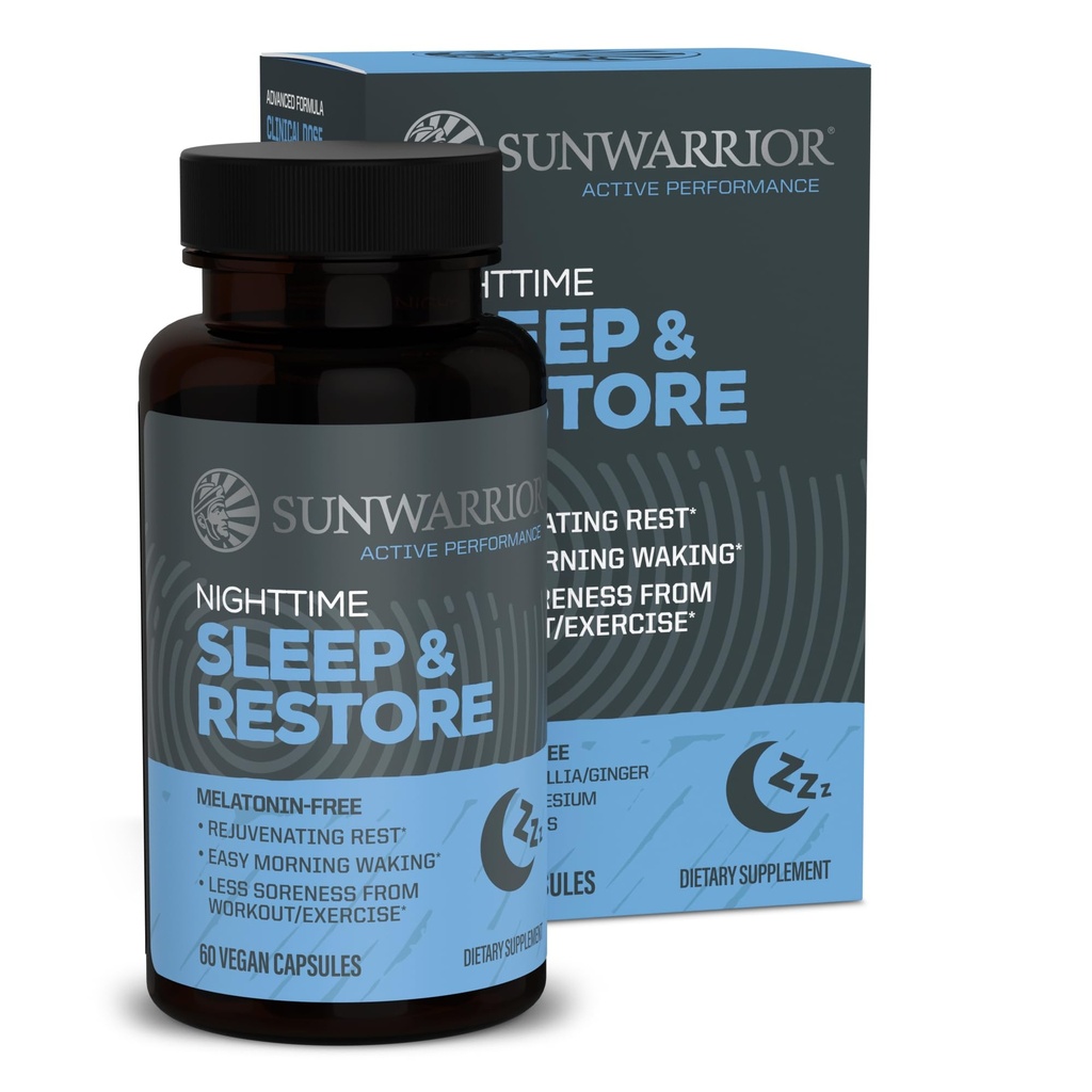 Sleep Support & Restore Capsules Melatonin-Free Sleep Aid for Deep Rest & Recovery Chamomile Lemon Balm & Adaptogens for Relaxation Muscle Relief & Renoing Mornings 60 Vegan Capsules