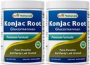 En İyi Doğallar 2 Pack Konjac Glucomannan Root 1 Pound - 2000 mg - (Toplam 2 Pound)