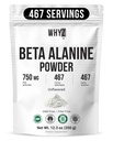 NZ Beta Alanine Toz Pure Beta Alanine Pre-Workout Supplement for Sustained Energy for Men and Women, Alanine Supplement for Endurance, 467 Hizmet, 350g (12.3 lb)