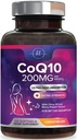 Coenzyme Q10 200 mg per Service Supplement - Ultra High Abxia, Antioksi for Heart Health & Energy Production Support - CoQ10 (Ubiquinone) CoQ 10 Supplement & Vitamins 100mg Her - 120 Softgels