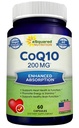 ASquared Beslenme CoQ10 200 mg - 60 Capsules - CO Q 10 Supplement - Coenzyme Q10 Ubiquinone Pills - Vegan CoQ-10 Ekstra Antioksi Vitamin - Softgels & Gummies Alternatif