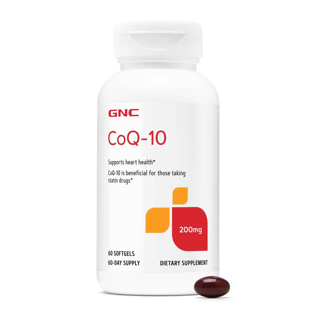 GNC CoQ10 100 mg Supplement, Supports Heart Health, 60 Count