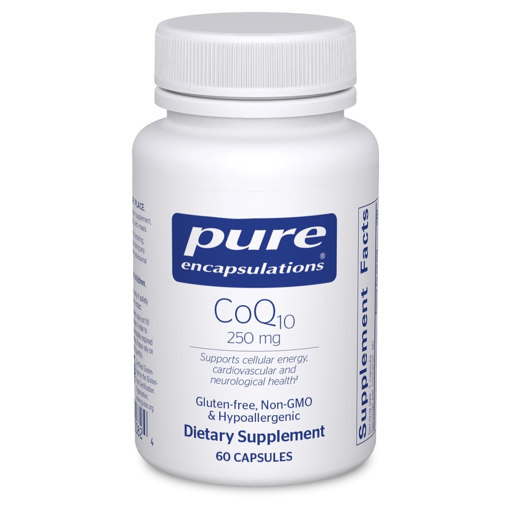 Pure Encapsulations CoQ10-250 mg CoQ10 - Beyin Destek Supplement* - Mitochondrial & Cellular Energy Support* - Non-GMO & Vegetarian - 60 Capsules