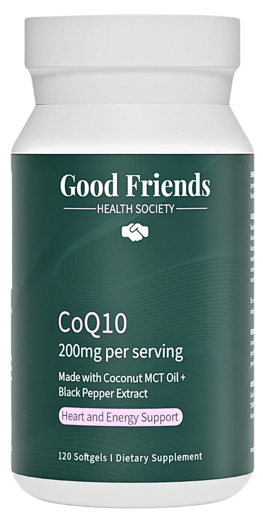 Ubiquinol CoQ10 200 mg - Black Pepper Extract & Coconut MCT Oil - 120 Softgels, Lab-Tested, No Seed Oils, Non-GMO - Heart and Energy Support Support