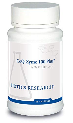 BIOTICS, Coq Zyme 100 Plus 100 mg Emulsified Co Q10, High Abxia, B-Complex Vitaminler, Kalp Sağlığı, Sağlıklı Enerji Seviyeleri 60 Capsules