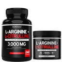 L Arginine L Citrulline (240 Count) - Νιτρικό χάπι oxide για Stamina & Endurance και L Arginine L Citrulline Powder (3g) - Nitric Oxide Booster Powder for Performance & Endurance - Vegan & USA Made