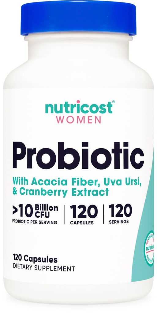 Kadınlar için 10 Milyar CFU, 120 Capsules - Acacia Fiber ile Kompleks, Uva Ursi & Cranberry Ekstraksiyon, Non-GMO & Gluten Free