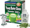 Yamamoto Kanpoh YAMAKAN Barley Grass Juice, Young Barley Grass Toz Zengin Minerallerde, Vitaminler ve Bitki bazlı Protein Kadınlar ve Erkekler için, Japonya'dan Grass Juice, Non GMO 22 Count