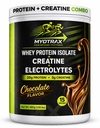 Protein ve Tinatine Toz Combo: Whey proteini ve Elektrolytes ile Protein Toz Kreması - 20g Protein, 3g Kretine Monohidrat - Sugar Free, Keto Friendly – Chocolate – 15 Servisler