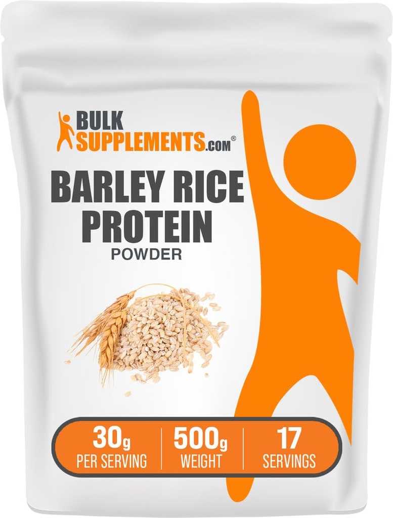 BulkSupplements.com Πρωτεΐνη ρυζιού σε σκόνη - Vegan Protein Powder, Sports Nutrition - Χωρίς γεύση & Γαλακτοκομικά, 30g ανά Σερβίρισμα, 500g (1,1 lbs) (Συσκευασία των 1)