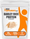 BulkSupplements.com Barley Rice Protein Toz - Vegan Protein Toz, Spor Beslenme - Hizmetsiz ve Süt Free, 500g (1.1 lbs) (Pazar 1)