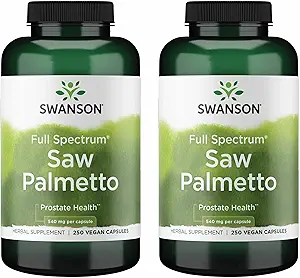 Swanson Saw Palmetto - Erkek Prostate Health Support - Natural Hair Supplement & Urinary Health Support (540 mg 250 Capsules) (2 Pack)
