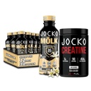 Jocko Mölk Grass Fed Protein Shakes - Έτοιμος να πιει (Pack of 12) Βανίλια + Jocko Creatine