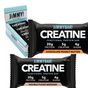 (NEW) JiMMYBAR! Tinatine protein Bar - 5g of Tinatine Monohidrat + 20g Protein - Yüksek Protein Snack - Destekler Kas Büyüme, Güçlü ve Kurtarma - Gerçek Gıda Enerji Bar for Athletes | 6 Chocolate Peanut Butter + 6 Fudgeie Diversity Pack (12 Bars)