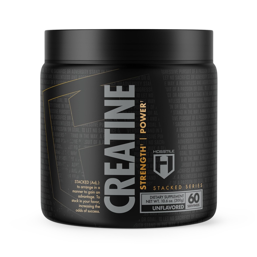 HOSSTILE Cytine Monohidrat Toz Erkekler ve Kadınlar için, Mikronized, Kas Boyutu, Güçlü & Güç Çıktıları, Post Workout Recovery Drink, Unflavored, 60 Hizmetler