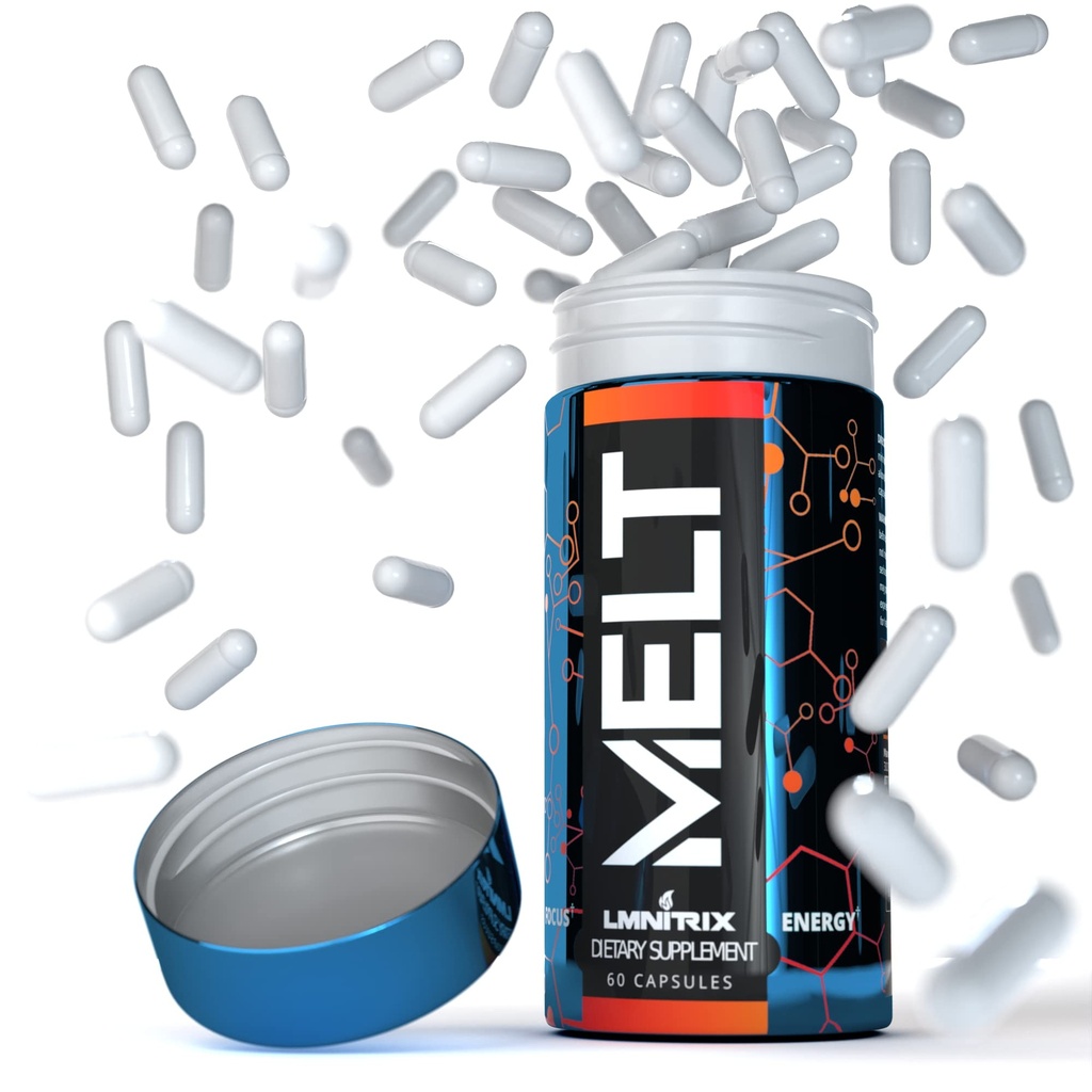 MELT EXT - Extreme Thermogenic Fat Burner - Güçlü Kilo Kaybı Yardım, Çoğu Diyet Pills'tan Daha Güçlü - Gerçek Plaz - Erkekler ve Kadınlar için Hızlı Kilo Verme - Gerçek Sonuçlar - 60 kapak
