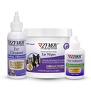 Zymox Enzymatic Ear Wipes, Ear Cleaner, & Ear Solution Without Hydrocortisone for Dogs and Cats - Product Bundle - for Dirty, Waxy, Smoothy Ears and to Soothe Ear Infections
