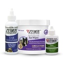 PET KINGKAS ZYMOX Enzymatic Ear Wipes, Ear Cleanser, & Otic Ear Solution for Dogs and Cats - Product Sche - for Dirty, Waxy, Koky Ears and To Soothe Ear Enfeksiyons, 100 ct, 4 oz ve 1.25 oz