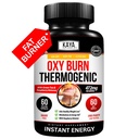 Kaya Naturals Supreme Fat Burner - Kilo Kayıp Pills Kadınlar ve Erkekler - Appetite Suppressant Supplement - Güçlü Termogenik Diyet Pills - Natural Energy Boost Oxy Burn 60 Kont