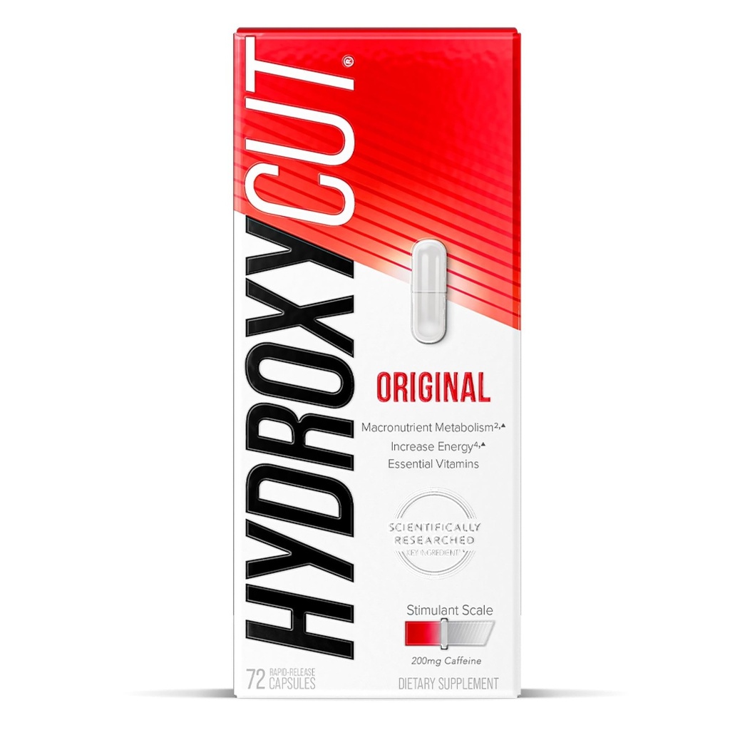 Hydroxycut Original - 72 Κάψουλες ταχείας αποδέσμευσης - 200 mg καφεΐνη - Ενίσχυση Μεταβολισμού, Καψίματος θερμίδες, Αύξηση Ενέργειας - για γυναίκες & άνδρες