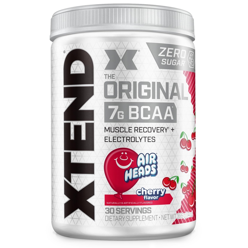 Xtend Original BCAA Toz Airheads Candy Flavor, 7g BCAA ve 2.5g L-Glutamine, Sugar Free Post Workout Muscle Recovery Drink with Reese Acids for Men & Women, 30 Services