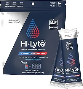 Hi-Lyte Pro Hydration Packets - 16 Bireysel İçecek Packets | Blueberry Pomegranate | Flavored Electrolyte Toz | Sugar-Free, Zero Carb, Zero Calorie