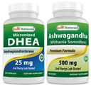 Best Naturals DHEA 25 mg & Ashwagandha Extract 500 Mg