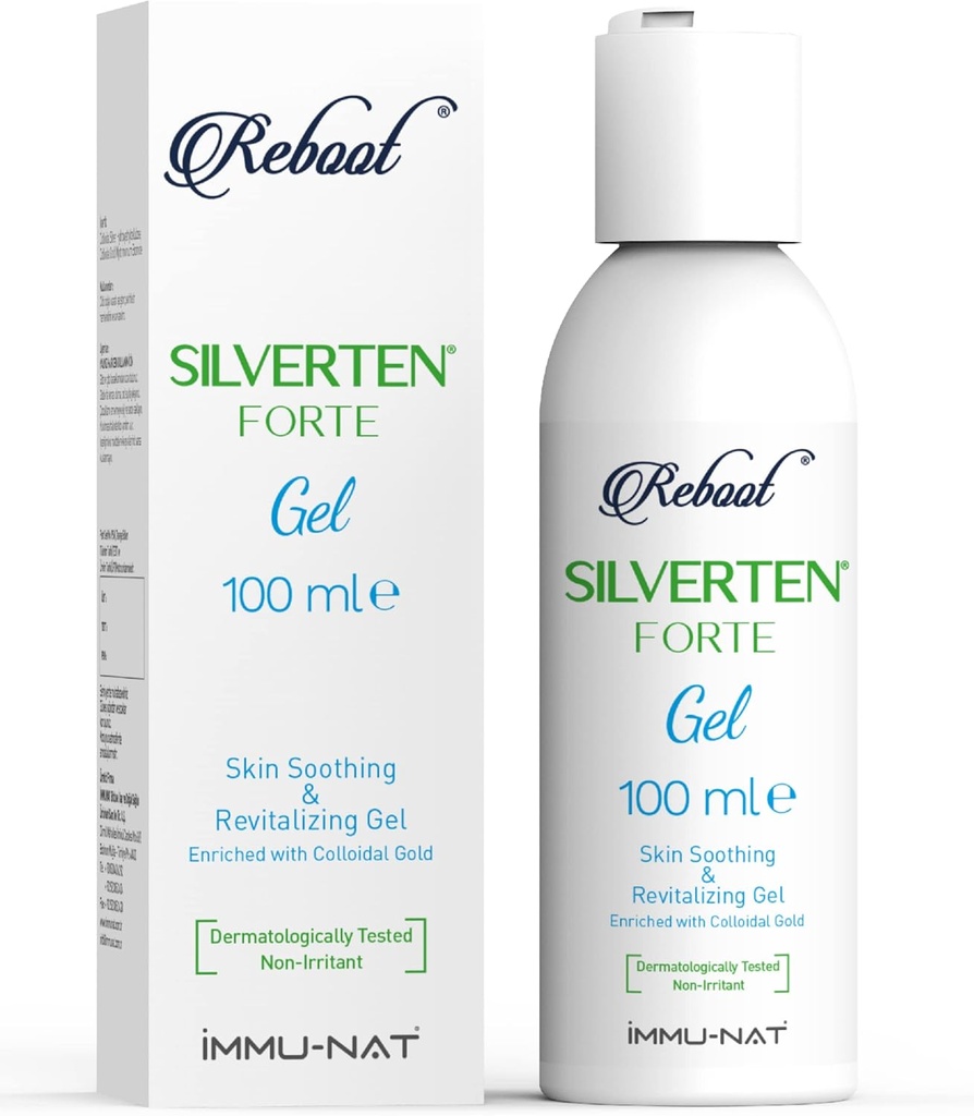 Reboot Silverten Forte - Αντιμικροβιακή Silver Wound Care Gel - 3.4oz - Fast First Aid Relief for Burns, Itsing & Scars - Ψύξη, Καταπραϋντική & Αναζωογόνηση - Ασφαλής για παιδιά & κατοικίδια