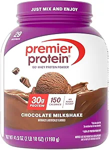 Premier protein Toz, Chocolate Milkshake, 30g protein, 1g Sugar, No Soy, Gluten Free, 41.9oz (29 hizmet)