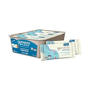 GoMacro MacroBar Organic Vegan Protein Bars - Φυστικοβούτυρο (2.3 Ounce Bars, 12 Count)