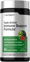 Horbäach Immune Support Supplement | 60 Coated Caplets | with Vitamin C, Zinc & Elderberry | Triple Action | Adaptive Immunity Matrix | Vegan, Non-GMO, Gluten Free