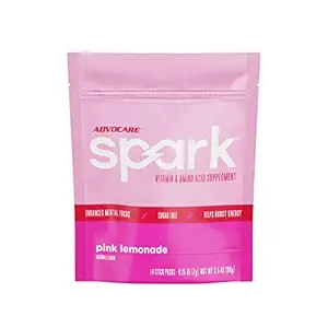 AdvoCare Spark Vitamin & Amino Asit Supplement - Focus & Energy Drink Toz Mix with Vitamin A, B-6, C & E - Ayrıca L-Carnitine & L-Tyrosine - Pink Lemonade, 14 Stick Packs