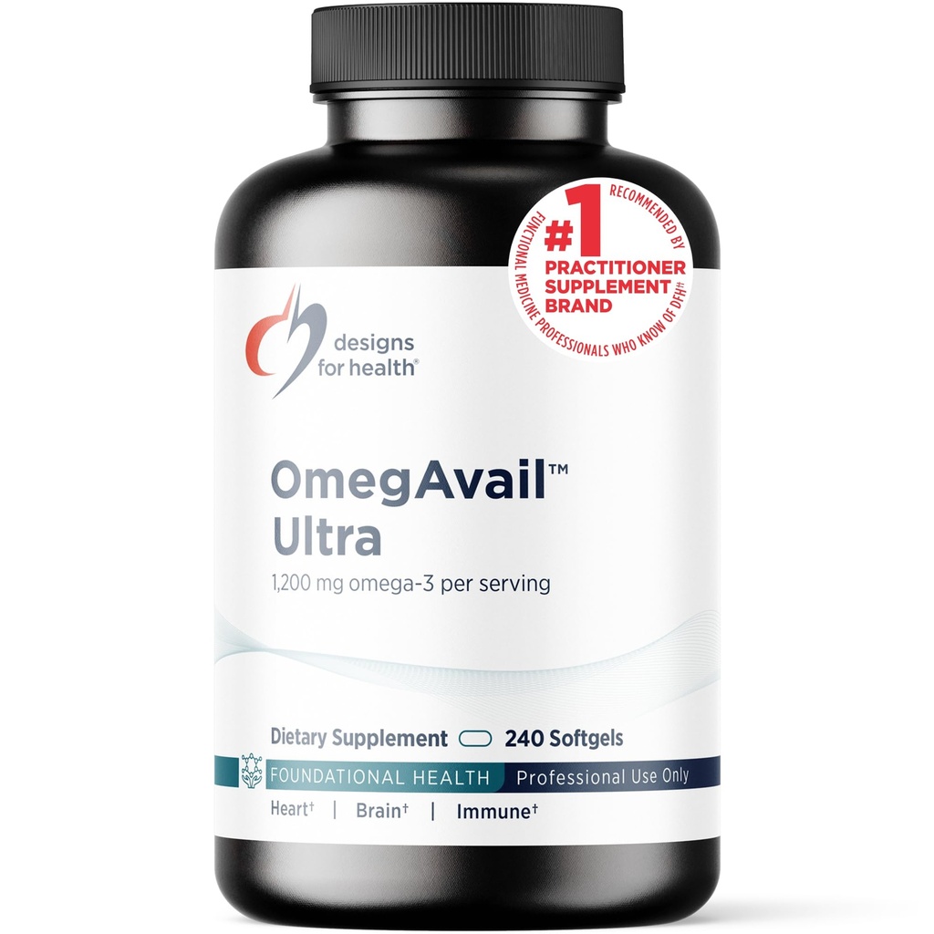 Health OmegAvail Ultra TG Fish Oil 1200 mg - Triglyceride Form Omega 3 Fish Oil Supplement with DHA/EPA - No Fishy Aftertaste (240 Softgels)