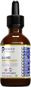 Premier Research Labs B12-ND - Vitamin B12 Sıvı, B12 Sublingual, B12 Vitaminleri, B12 Drops, B-12 Tincture with Metilcobalamin, Adenosylocobalamin, Hydroxcobalamin, 1000 mcg B12